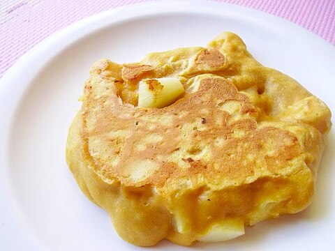 ふんわり♪かぼちゃとりんごのハニーパンケーキ♪